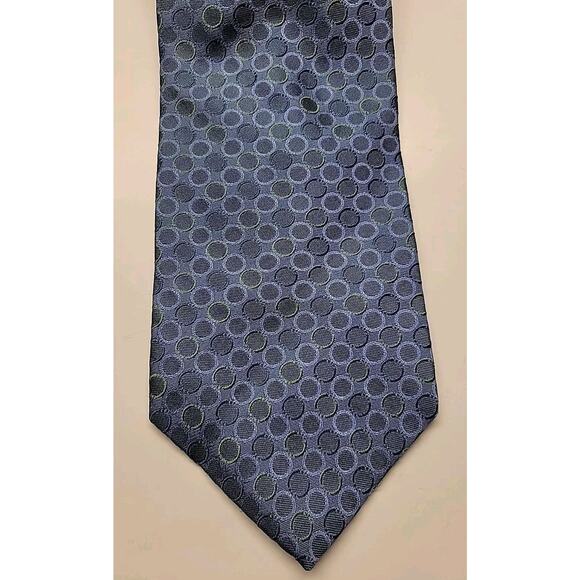 Vintage PERRY ELLIS Portfolio 100% Silk Blue Green Designer Neck Tie - Picture 6 of 8